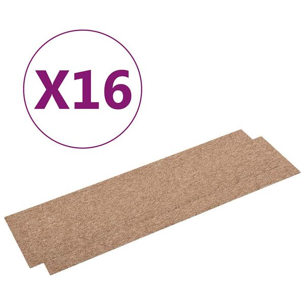 Tekstiililaatat 16 kpl 4 m² 25x100 cm beige