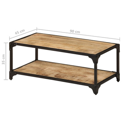 Sohvapöytä 90x45x35 cm karkea mangopuu