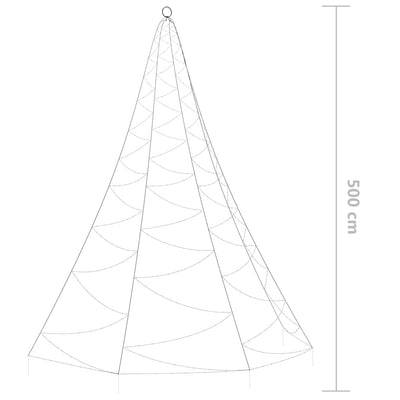 Lämmin valk. seinäkuusi metallikoukulla Saftita 720xLED (5 m sisä/ulko)