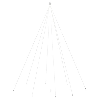Joulukuusen valot sisä-/ulkokäyttöön 1300 x LED kylmä valk. 8 m