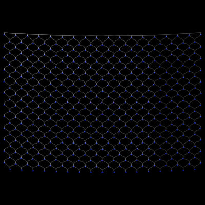 Sininen jouluvaloverkko Ghiulan 3x2 m (204 led-valoa ulos/sisälle)