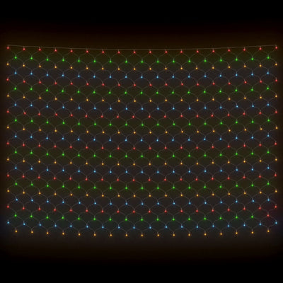 Värikäs jouluvaloverkko Ghiulan 3x3 m (306 led-valoa ulos/sisälle)