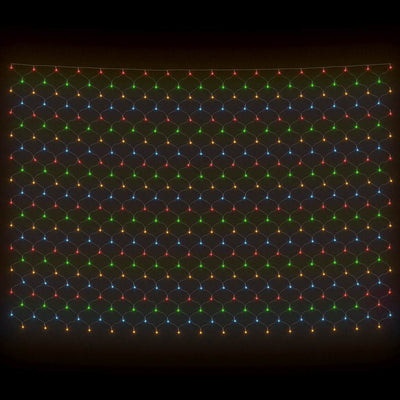 Värikäs jouluvaloverkko Ghiulan 4x4 m (544 led-valoa ulos/sisälle)