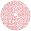 Ylellinen joulukuusen jalustapeite sukalla pinkki 122 cm kangas