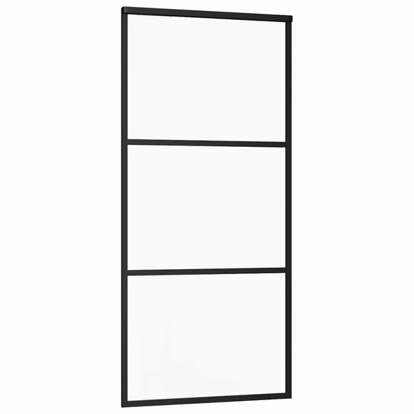 Liukuovi ESG-lasi ja alumiini 90x205 cm musta