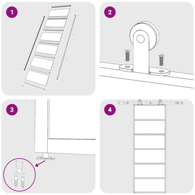 Musta liukuovi esg-lasi ja alumiini Flaitar 76x205cm