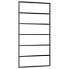 Musta liukuovi esg-lasi ja alumiini Flaitar 102x205cm