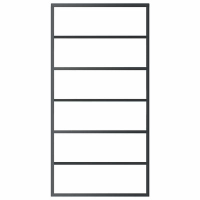 Musta liukuovi esg-lasi ja alumiini Flaitar 102x205cm