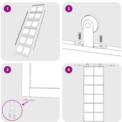 Musta liukuovi esg-lasi ja alumiini Flaitar 76x205cm