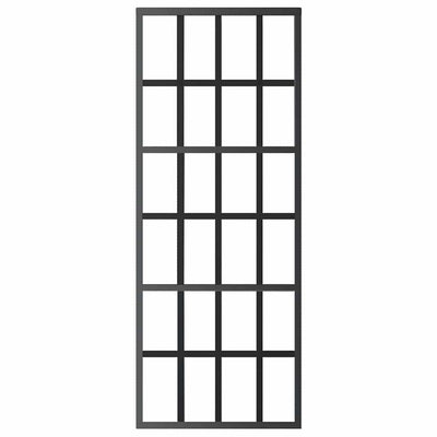 Musta liukuovi esg-lasi ja alumiini Flaitar 76x205cm