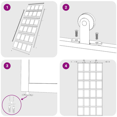 Musta liukuovi esg-lasi ja alumiini Flaitar 102x205cm