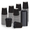 Paperikahvikupit kansilla 200 ml 100 kpl musta