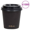 Paperikahvikupit kansilla 120 ml 1000 kpl musta