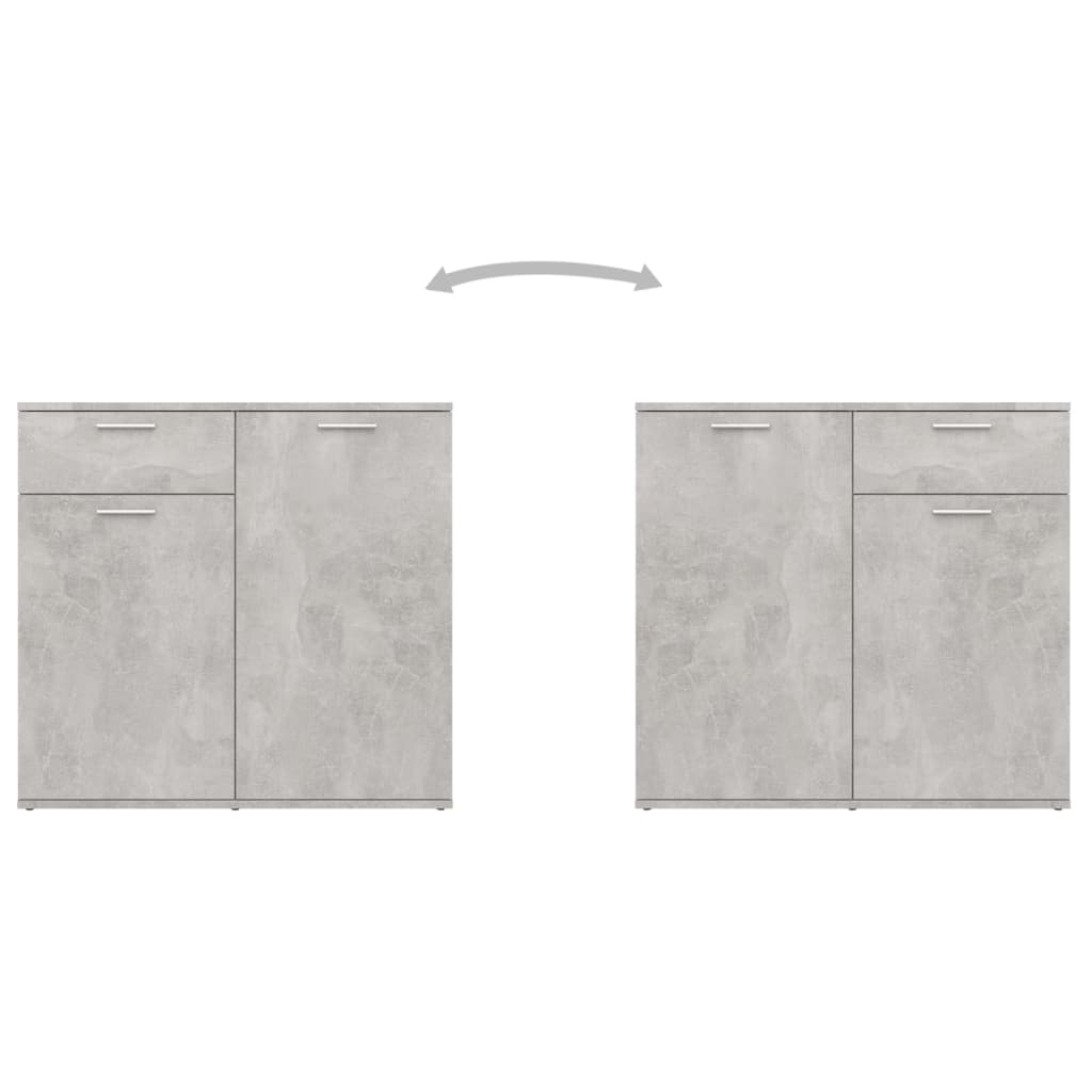 Betoninharmaa senkki Bayko 160x36x75cm (puinen)