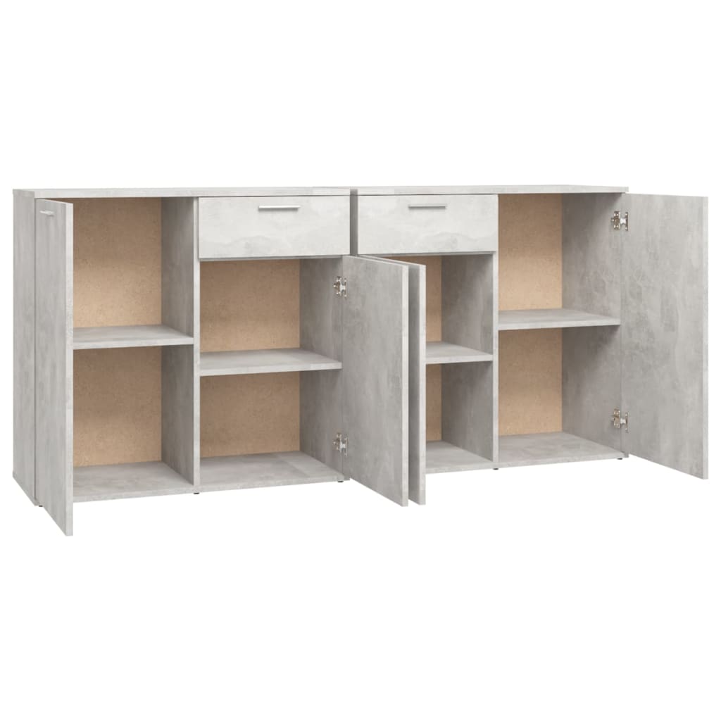 Betoninharmaa senkki Bayko 160x36x75cm (puinen)