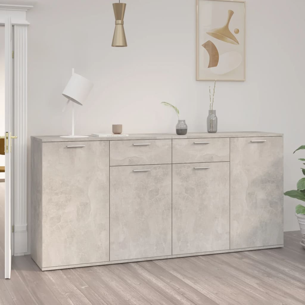 Betoninharmaa senkki Bayko 160x36x75cm (puinen)