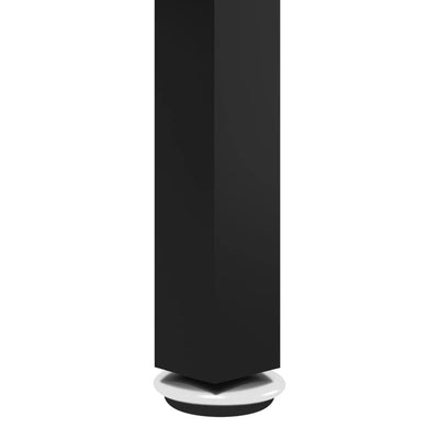 Teepöytä musta ja musta marmori 70 cm karkaistu lasi