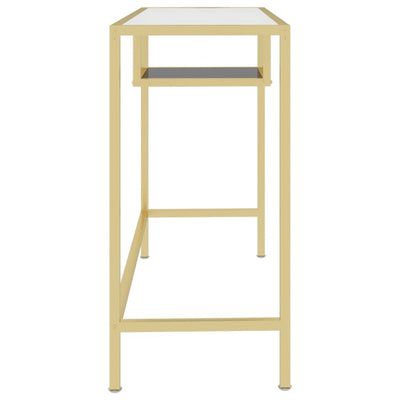 Läpinäkyvä tietokonepöytä Ritica 100x36x74cm (karkaistu lasi)