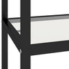 Hylly musta ja läpinäkyvä 100x36x168 cm karkaistu lasi
