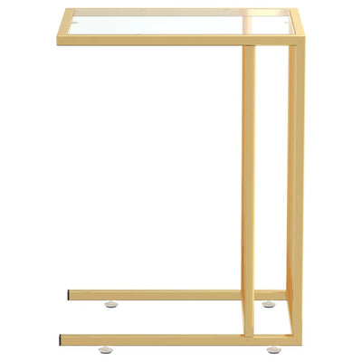 Sivupöytä läppärille läpinäkyvä 50x35x65 cm karkaistu lasi
