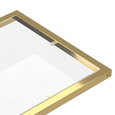 Läpinäkyvä sivupöytä läppärille Kiarra 50x35x65cm (karkaistu lasi)