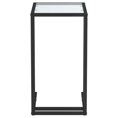 Läpinäkyvä sivupöytä läppärille Kiarra 50x35x65cm (karkaistu lasi)