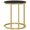 Kulta ja musta sivupöytä Ragan 45cm (karkaistu lasi)