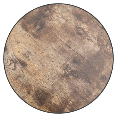 Teepöytä musta ja keltainen Ø35 cm MDF