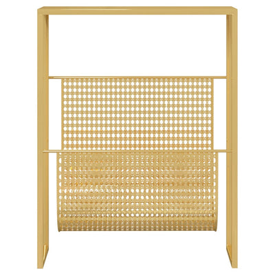 Lehtiteline kulta 35x15x45 cm teräs