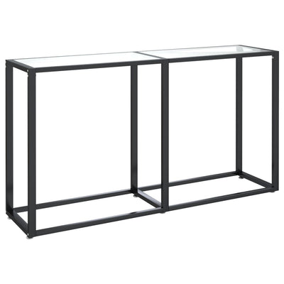 Konsolipöytä läpinäkyvä 140x35x75,5 cm karkaistu lasi