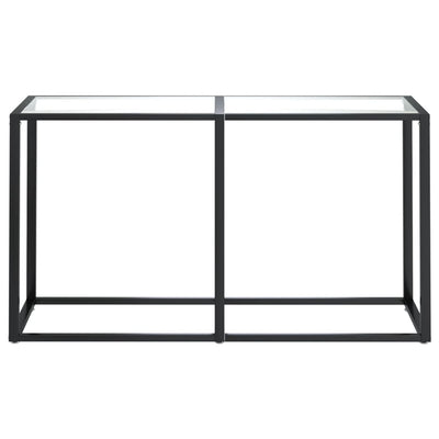 Konsolipöytä läpinäkyvä 140x35x75,5 cm karkaistu lasi