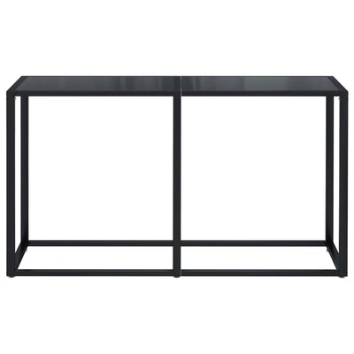 Konsolipöytä musta 140x35x75,5 cm karkaistu lasi