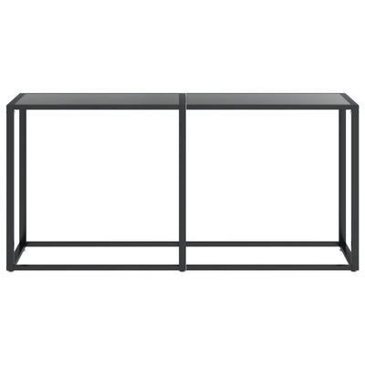 Konsolipöytä musta 160x35x75,5 cm karkaistu lasi