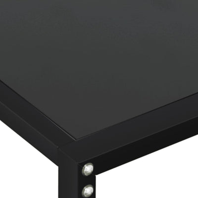 Konsolipöytä musta 160x35x75,5 cm karkaistu lasi