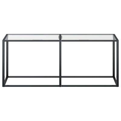 Konsolipöytä läpinäkyvä 180x35x75,5 cm karkaistu lasi