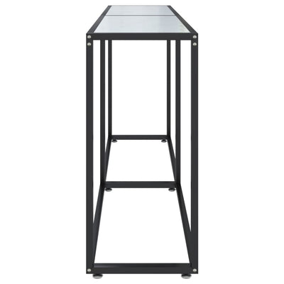 Valkoinen konsolipöytä Ivelarie 180x35x75,5cm (marmori, karkaistu lasi)