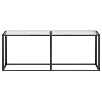 Konsolipöytä läpinäkyvä 200x35x75,5 cm karkaistu lasi
