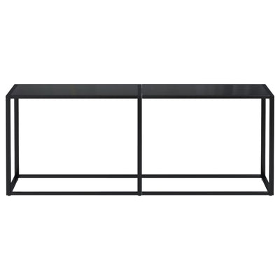 Konsolipöytä musta 200x35x75,5 cm karkaistu lasi