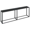 Konsolipöytä musta 220x35x75,5 cm karkaistu lasi