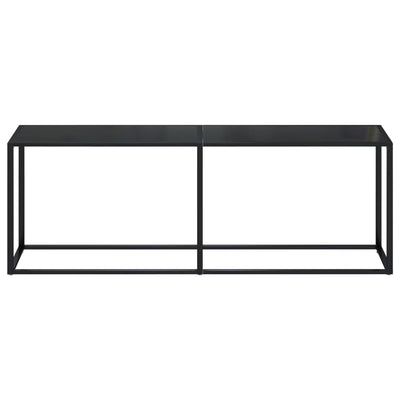 Konsolipöytä musta 220x35x75,5 cm karkaistu lasi