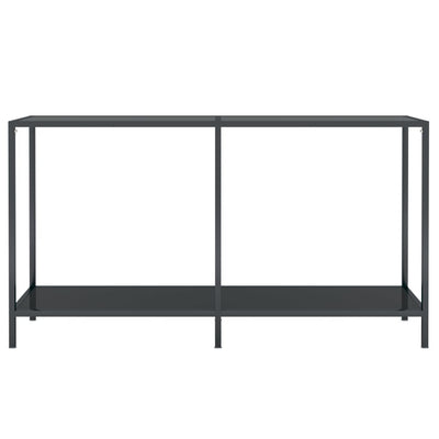 Konsolipöytä musta 140x35x75,5 cm karkaistu lasi