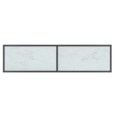 Konsolipöytä valkoinen 140x35x75,5 cm karkaistu lasi