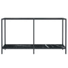 Musta konsolipöytä Jaylin 140x35x75,5cm (karkaistu lasi)