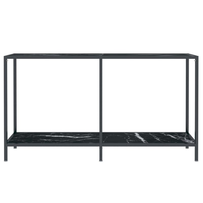 Konsolipöytä musta 140x35x75,5 cm karkaistu lasi