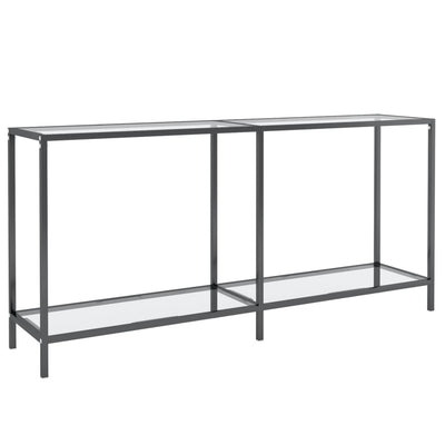 Konsolipöytä läpinäkyvä 160x35x75,5 cm karkaistu lasi