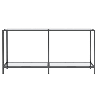 Konsolipöytä läpinäkyvä 160x35x75,5 cm karkaistu lasi