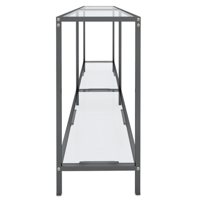 Läpinäkyvä konsolipöytä Jaylin 160x35x75,5cm (karkaistu lasi)