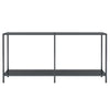 Musta konsolipöytä Jaylin 160x35x75,5cm (karkaistu lasi)