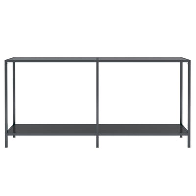 Konsolipöytä musta 160x35x75,5 cm karkaistu lasi