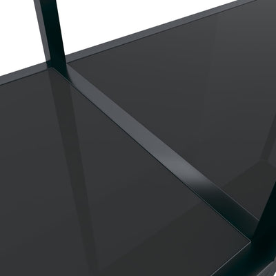 Konsolipöytä musta 160x35x75,5 cm karkaistu lasi